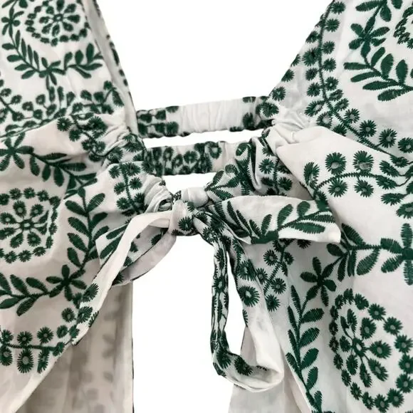 ZARA Dress Small Maxi Boho Embroidered Long Dress Cut out Resort Vacation Cruise - Picture 16 of 16